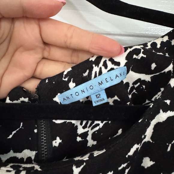 ANTONIO MELANI Black and White Dress - Picture 2 of 3